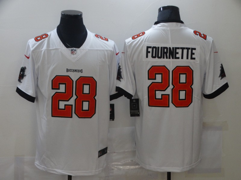 Men's Tampa Bay Buccaneers Leonard Fournette #28 White Jersey